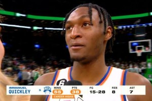 开云网页版-体能无限！奎克利双加时出战55分钟 轰38分胜绿军